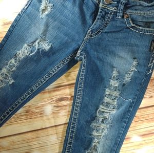 Silver suki women's 26x35 jeans distressed boot